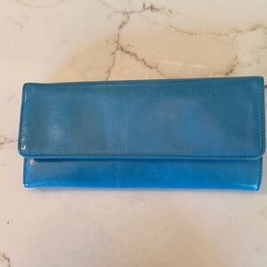 HOBO Vibrant Blue Leather Wallet